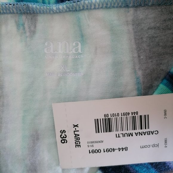 a.n.a. Womens Abstract Cabana Multi Pull On Double Slit Maxi Skirt Size XL - Picture 6 of 6